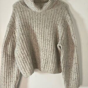 Universal Thread Cream Speckled Turtleneck Sweater